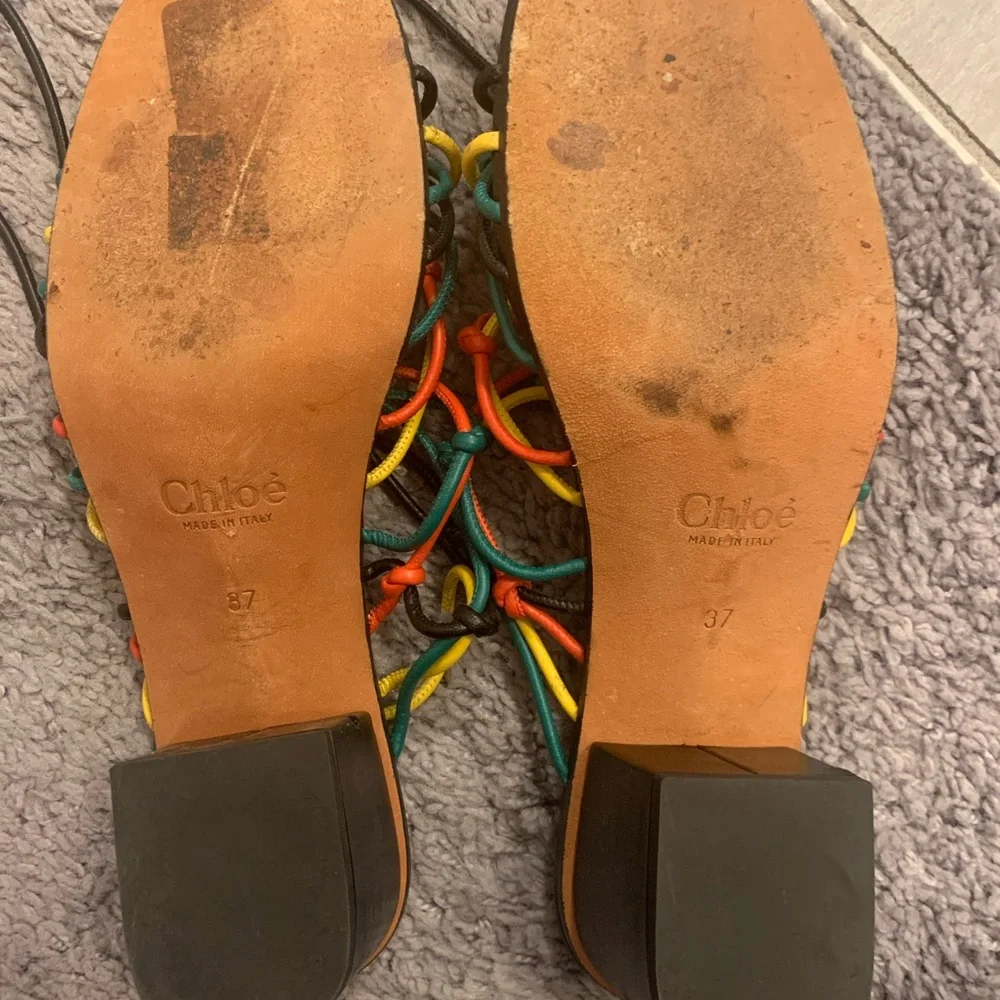 Chloe leather straps sandals